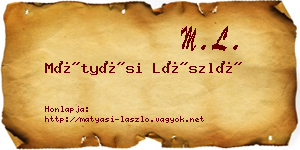 Mátyási László névjegykártya